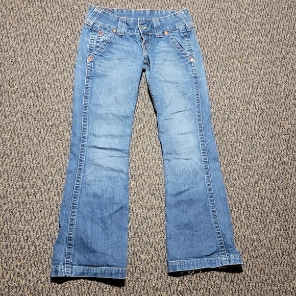 True Religion Horseshoe Pocket Sammy Jeans Size 27 Designer Denim Luxury Denim - Picture 8 of 16